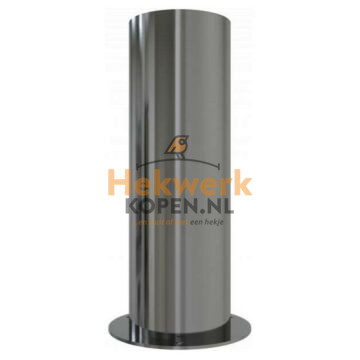 RVS afzetpaal rond 204 mm - op voetplaat