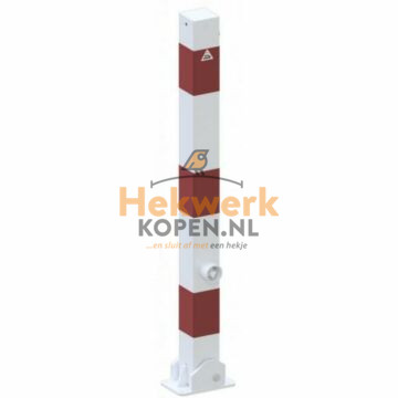 Afzetpaal vierkant 70x70mm - klapbaar met driehoek slot