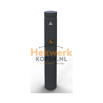 Poller – Aluminium Ø 120 mm met decoratieve groef