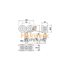 Dubbele hangrol 4 vlakke nylon wielen met kogellagers 