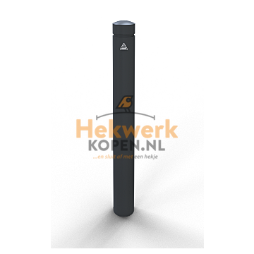 Poller – Aluminium Ø 100 mm met decoratieve groef