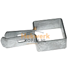 Eindbeugel langlip voor dubbelstaafmat – 60 x 60 mm – thermisch verzinkt