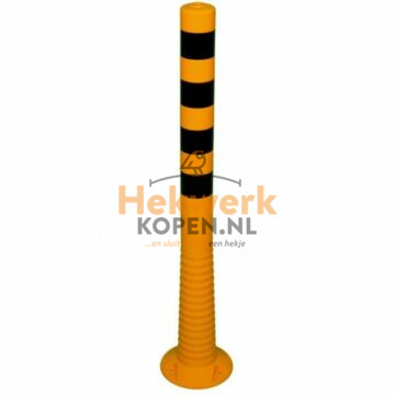 Flexibele afzetpaal geel - zwart