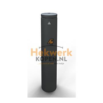 Sierpaal – Stalen buis Ø 193 mm met aluminium kop en sierring