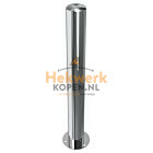 RVS afzetpaal rond 102 mm - op voetplaat