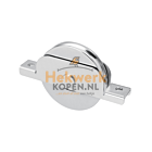 Groefwiel enkel gelagerd met steun, Ronde groef rond 120mm