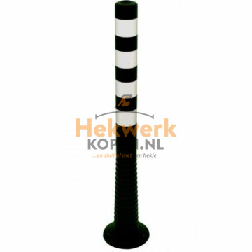 Flexibele afzetpaal zwart-wit 