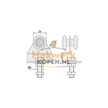 Hangrol 2 wielen met steun
