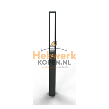 Sierpaal – Vierkante stalen buis 70 x 70 mm vlakke stalen bovenkant