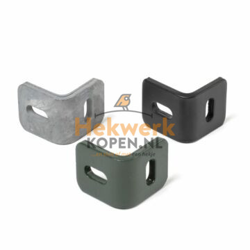 Wandhoekverbinder 40 × 6 mm thermisch verzinkt voor dubbelstaafmat hekwerk